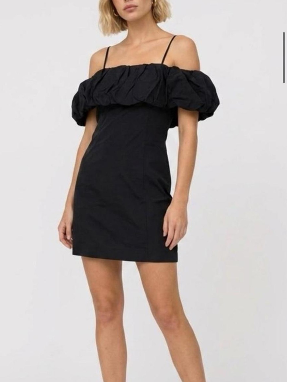 NWT A New Day off the shoulder ruffled black dress